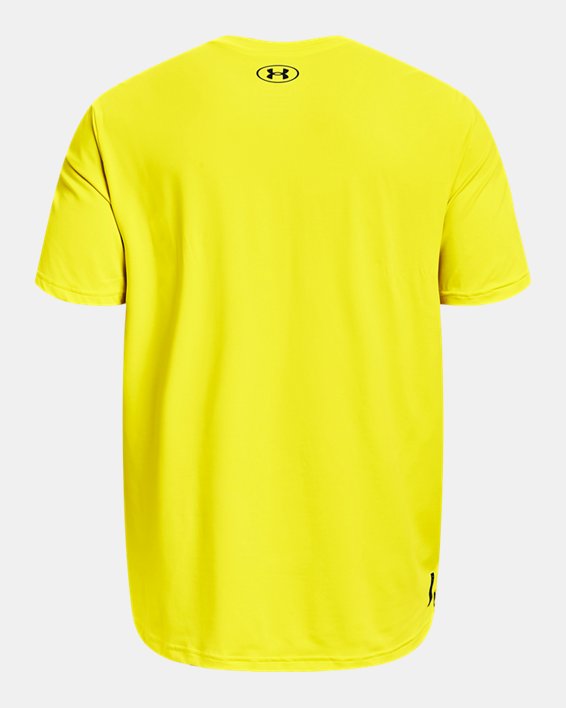 Men's UA RUSH™ Energy Short Sleeve, Yellow, pdpMainDesktop image number 5